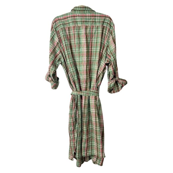 LRL Ralph Lauren Green and Pink Plaid Flannel Belted Shirt Dress 22W NWT - Picture 3 of 9